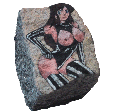 Pavé de Paris Sexy Manga art coontemporain