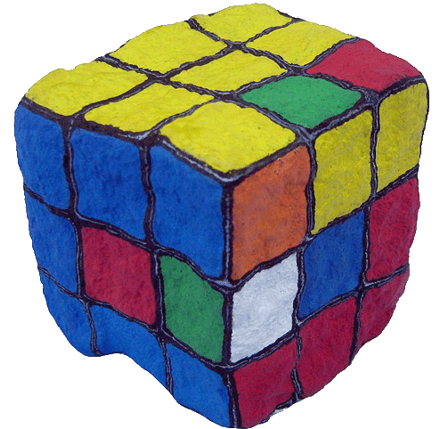 rubik's cube trompe l'oeil art paris peinture