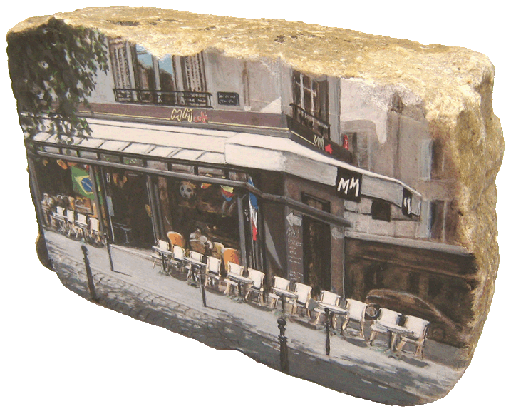 paris art peinture café