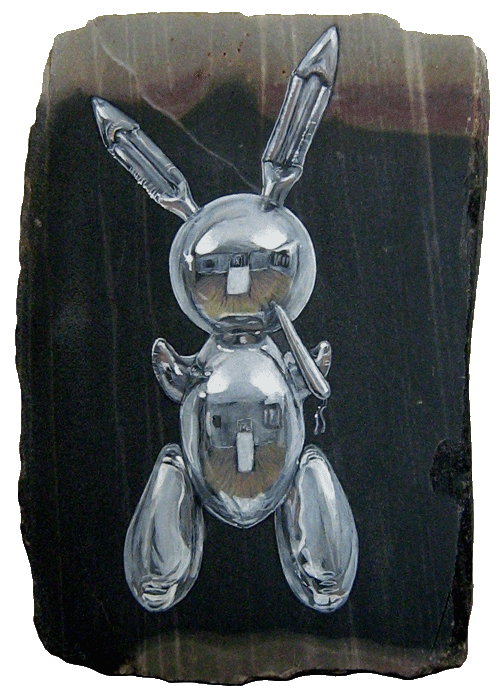 Jeff Koons rabbit neo pop art hommage contemporain