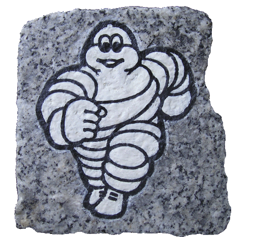 peinture bibendum michelin pavé de paris