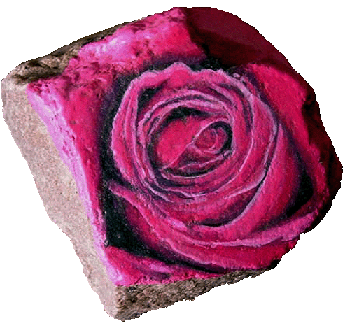 art paris rose peinture sur pavé
